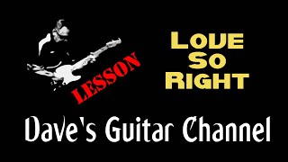 LESSON - Love So Right by Bee Gees