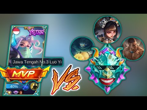 LUO YI MATCH PERTAMA DI EPIC|MODE AGGRESSIVE!!LUO YI BEST BUILD|TOP GLOBAL 1 LUO YI |MOBILE LEGENDS