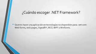 5- .NET Core vs .NET Framework | Programando en ASP.NET CORE 2