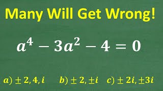 4th degree polynomial equation a=? Easy or Hard depending on your Algebra skills!