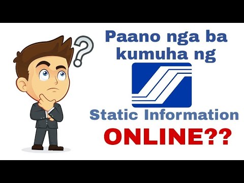 Paano Kumuha ng SSS Static Information Online??