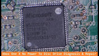 Xbox One X No Power To Disc Drive - Missing 12v Rail And Shorted Daughter Board Diagnosis And Repair