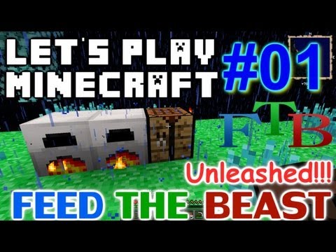 Let's Play Minecraft FTB Hermit Unleashed Ep #1 - Punching Wood like a Pro!!!