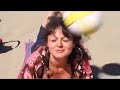 HOTTIES Woman With Cleavage Hit By Ball On The Beach