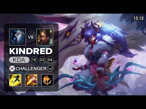 Kindred vs Nidalee Jungle - KR Challenger - Patch 13.13 Season 13