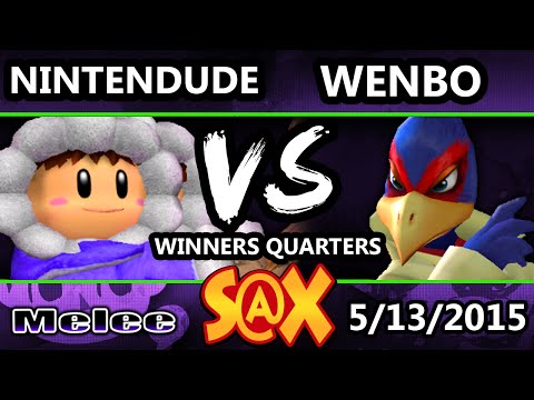 S@X - Wenbobular (Falco, Fox) Vs. VGz | Nintendude (Peach, Icies) SSBM WQ - Smash Melee