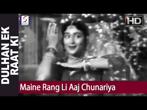 Poster मैंने रंग ली आज चुनरिया maine rang li aaj chunariya hindi lyrics – lata mangeshkar