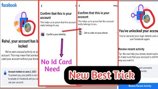 Your Account Has Has Been Locked Facebook Problem/Unlock With BestTrick Confirm Identity To Got Code