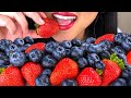 ASMR FRUIT PLATTER WITH GIANT BERRIES NO TALKING EATING SOUNDS ASMR Phan