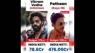 Vikram Vedha vs Pathaan movie comparison ✨ box office collection #comparison #trading #shorts #viral