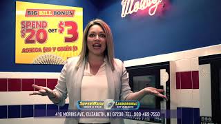Compra $20 y Gana $3 (SuperWash Laundromat - Elizabeth, NJ)