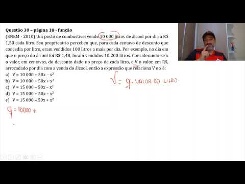 (ENEM - 2010) Um posto de combustível vende 10 000 litros de álcool por dia a R$ 1,50 cada litro.