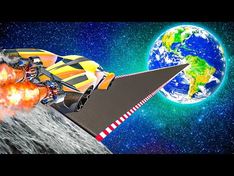 Jumping MOON RAMP With WORLD'S FASTEST CAR in GTA 5