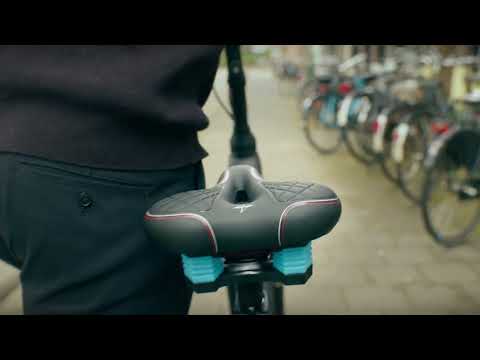 Voltano Zen Fietszadel Met Antislip Gelpads - Zwart / Rood