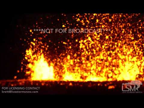 5-14-2018 Kapoho, Hi Amazing night footage of lava fountains, blue fire, lave flows 4k