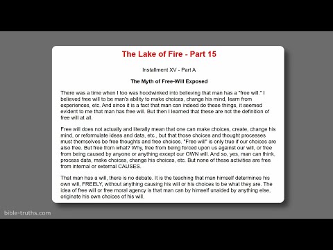 The Myth of Free-Will Exposed - L Ray Smith