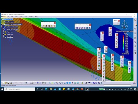 Composites Catia V5-6R2018 "Native" FEA, video 33, Assembly Shell-Skins Solid-Honeycomb Core