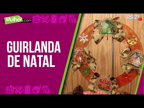 Aprenda fazer guirlanda de Natal com apliques de casinhas | @RedeSeculo21 | Mulher.com | 09/11/2021