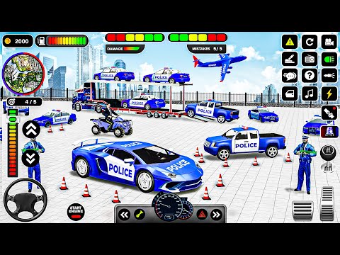Police Cargo Transport Simulator - Police Truck Transport Game - US Police Car Truck Transport Game