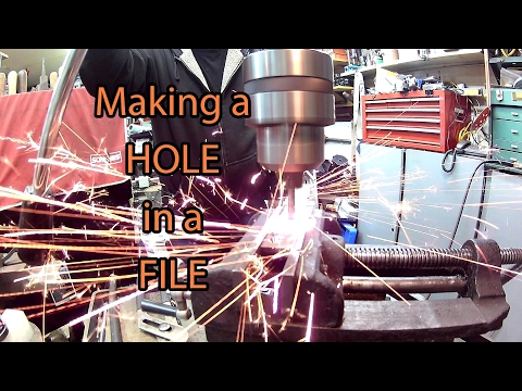 Easy drilling HARDENED STEEL, bastard file, etc... With big sparks using cheap carbide drills