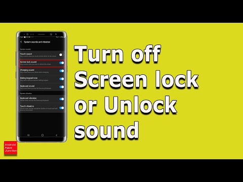 Turn Off SCREEN LOCK UNLOCK Sound on Android (SAMSUNG ALL MODELS)