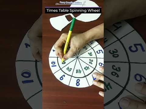 How do you make a spinning wheel of multiplication?//Times Table Spinning Wheel