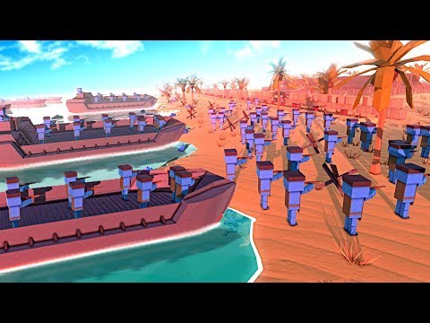 New D-Day Invasion on Normandy With Tons of Bunkers in Ancient Warfare 3!