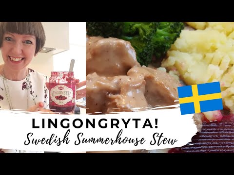 Creamy pork with Lingonberry jam - Lingongryta! My Swedish Summerhouse Stew