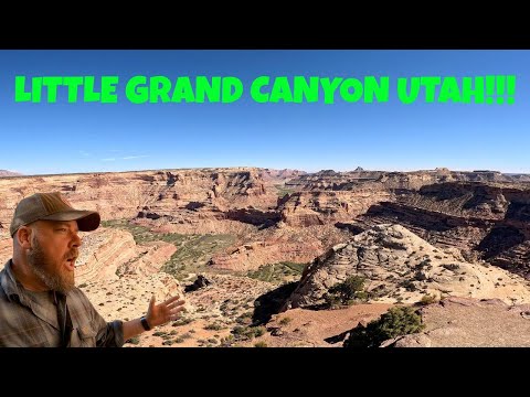 Little Grand Canyon in the San Rafael Swell Utah and a fossil bed found while dispersed camping