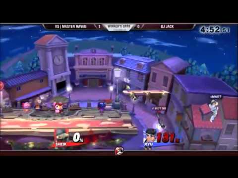 Smash 4 Versus Weekly 12/10/15 - Winners Qtrs - Master Raven (Sheik) vs DJ Jack (Ryu)