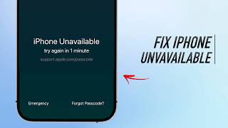 iPhone Unavailable Issue Fixed in 5 Minutes!