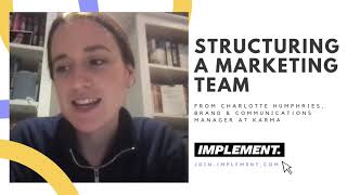 How To Structure A Marketing Team?