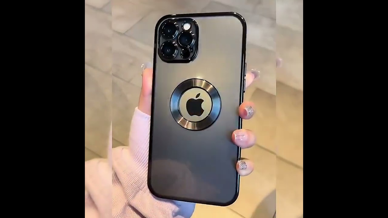 Transparent Plating Logo Hole Case for iPhone 11 Pro Camera Protector Cover for iPhone 12 13 Pro Max