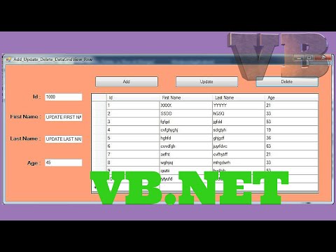 VB.NET - How To Add And Update A Row To DataGridView From TextBox + Delete Row In VB.NET [With Code] Video