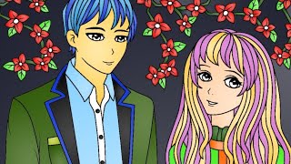 Coloring pages anime Love | Decorating anime | Coloring book anime boy @NECO.Anime.