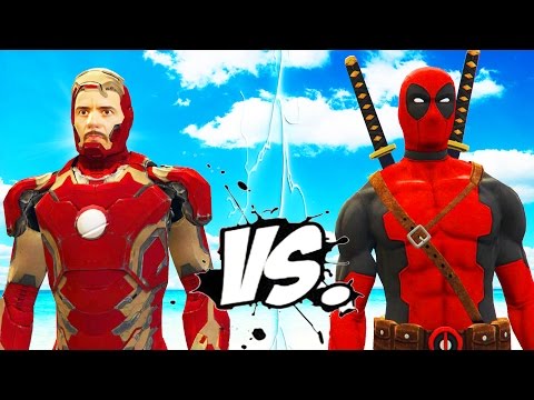 IRON MAN VS DEADPOOL - EPIC SUPERHEROES BATTLE