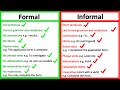 FORMAL vs INFORMAL LANGUAGE | What's the difference? | Learn with examples