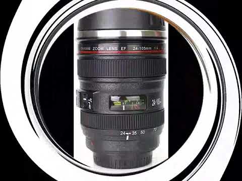 Camera Lens Coffee Mug Steel Insulated Travel Mug Thermos Reusable Mug Carry Hot & Cold Beverage Tea