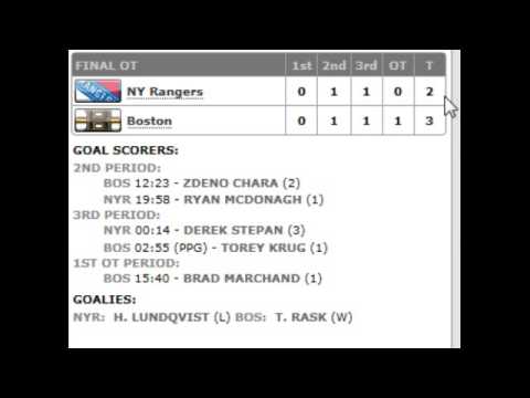 Rangers vs Bruins Game 1 5/16/13