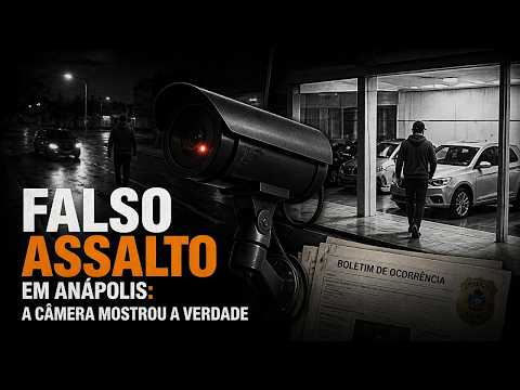 Homem inventou um falso assalto em Anápolis. A câmera revelou tudo