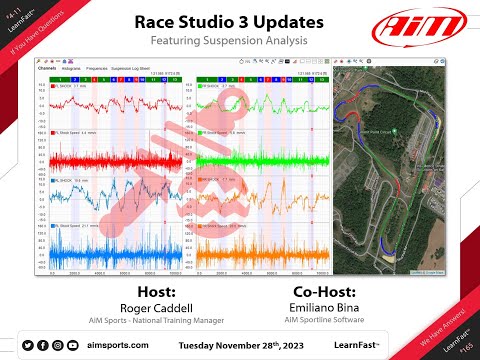 4-11 - Race Studio 3 Updates featuring Suspension Analysis with Emiliano Bina - 11/28/2023