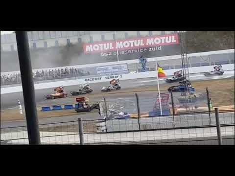 BriSCA F1 Stockcars World Cup - 46 Wamelen v 464 Davidson v 400 Maessen - Raceway Venray