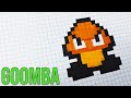 How To Draw Super Mario Goomba Drawing Goomba Handmade Pixel Art