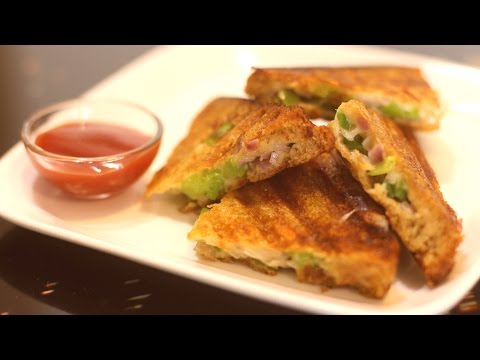 Grilled Bell pepper cheese sandwich