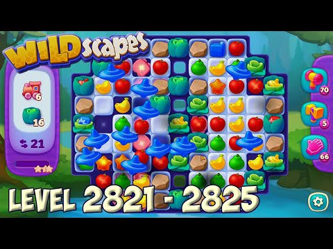 Wildscapes level 2821 - 2825 🐼 Playrix HD