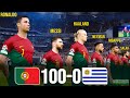 Portugal 100-0 Uruguay | Ronaldo, Messi, Haaland, Neymar, Mbappe, Salah Al Stars played for POR |PES