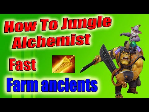 DoTa 2 How To Jungle Alchemist! Fast Radiance / Farm Ancient