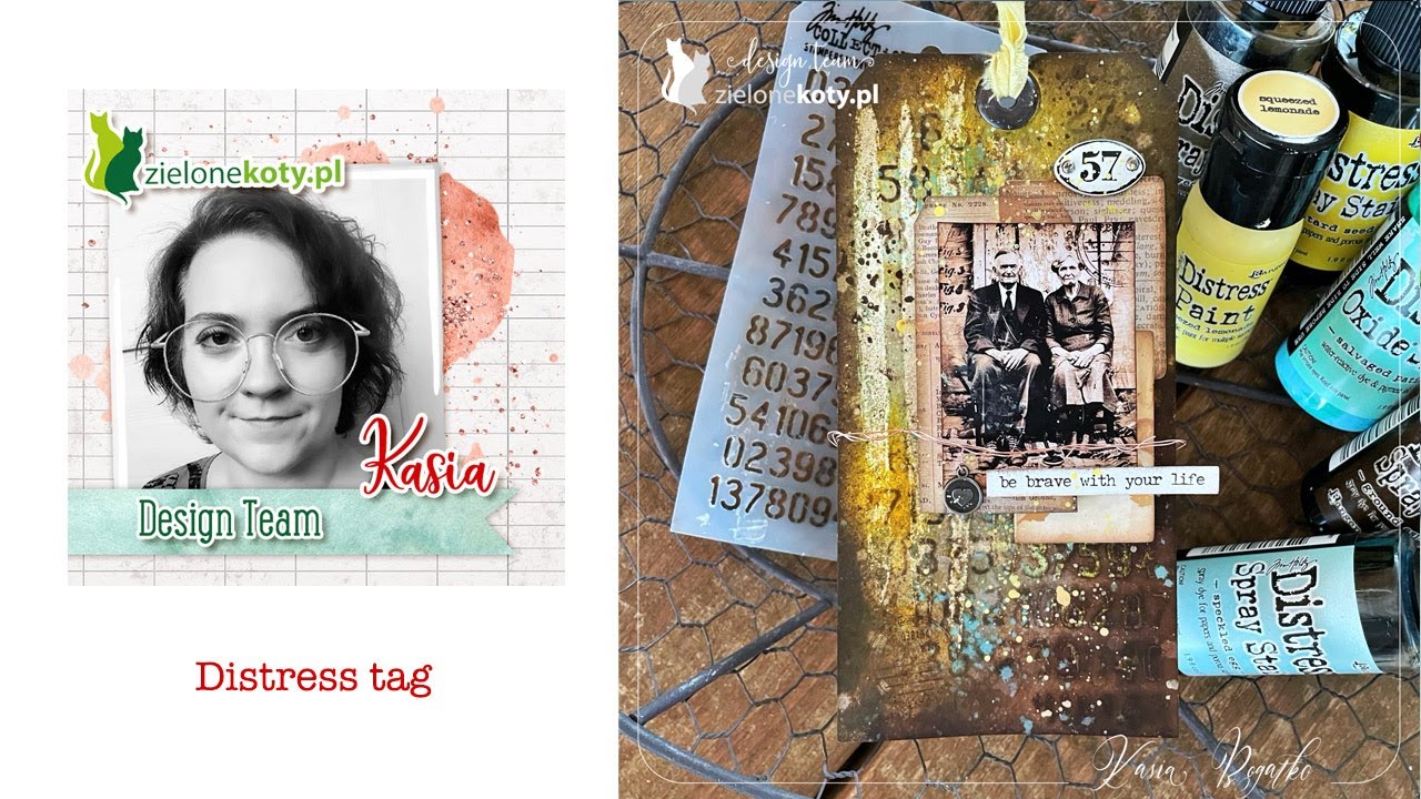 Distress tag + video | Kasia