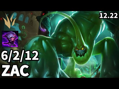 Zac Jungle vs Kindred - KR Master | Patch 12.22