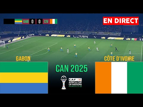 🔴EN DIRECT : GABON vs CÔTE D'IVOIRE - Coupe d'Afrique des Nations 2025 aujourd'hui | Simulation PES